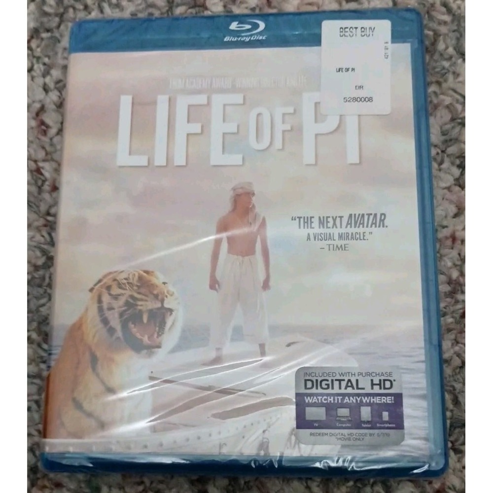 Life Of Pi Blu-Ray New Factory Sealed PG Movie Suraj Sharma Irrfan Khan Fantasy